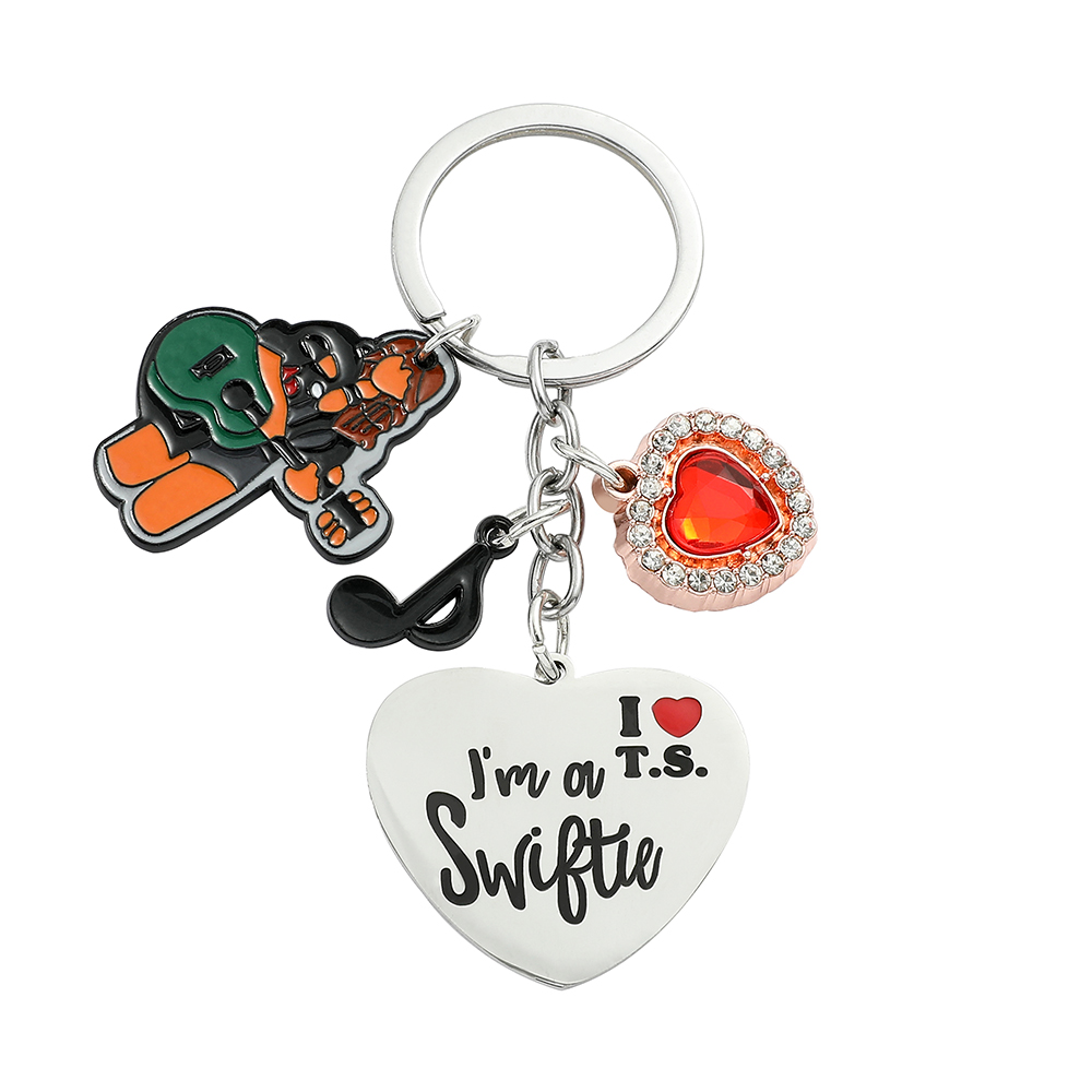 Women Accessories Holder - Taylor Keychain Fans Collect Stainless Heart