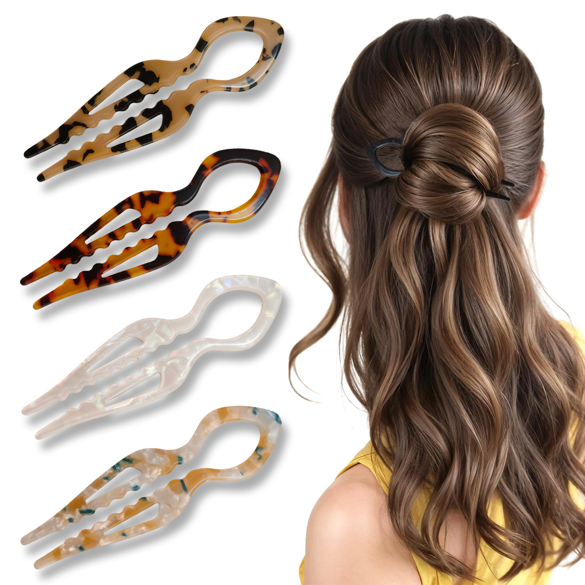 U-Shaped Hair Sticks Tortoises - Young Women'S Accessories recension och pris