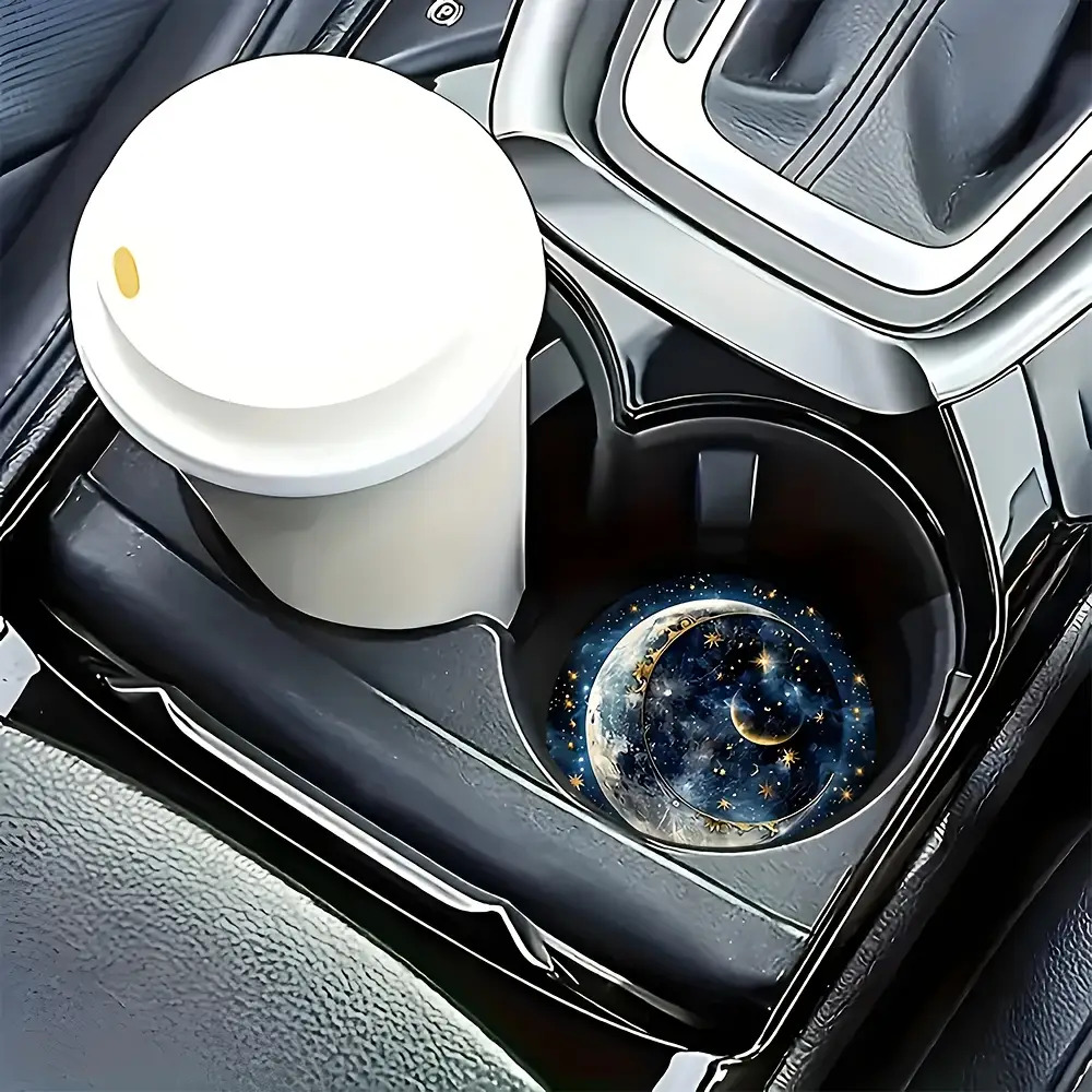2pcs Starry Night Moon Car Cup - Women Accessories Holder recension och pris