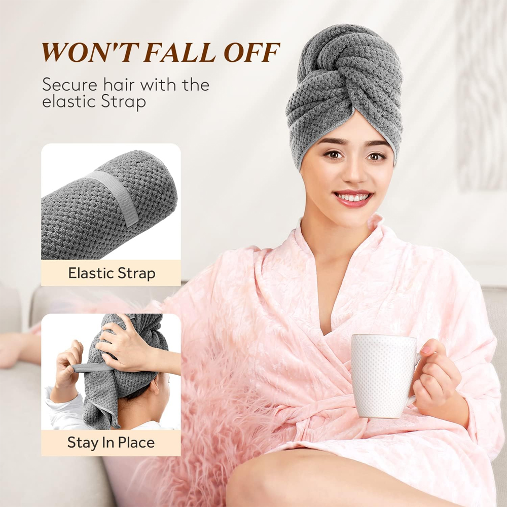 Microfiber Hair Towel Extra La - Hair Band Elastic recension och pris