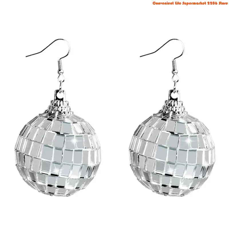 Q5WE Disco Ball Earrings 70s D - Women'S Accessories In The 70S recension och pris