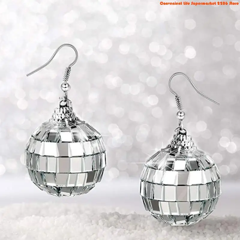 Q5WE Disco Ball Earrings 70s D - Women'S Accessories In The 70S recension och pris