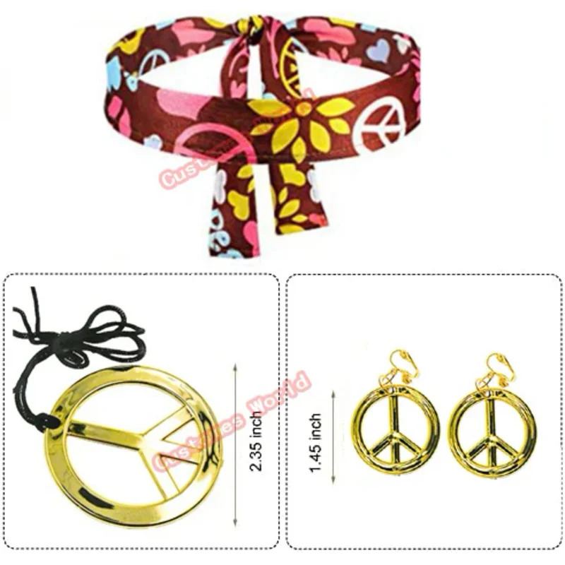 2026 Peace Love Women Party 60 - Women'S Accessories In The 70S recension och pris
