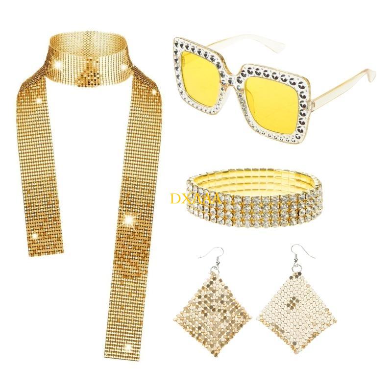 DXAA 70s Disco Fancy Dress Set - Women'S Accessories In The 70S recension och pris