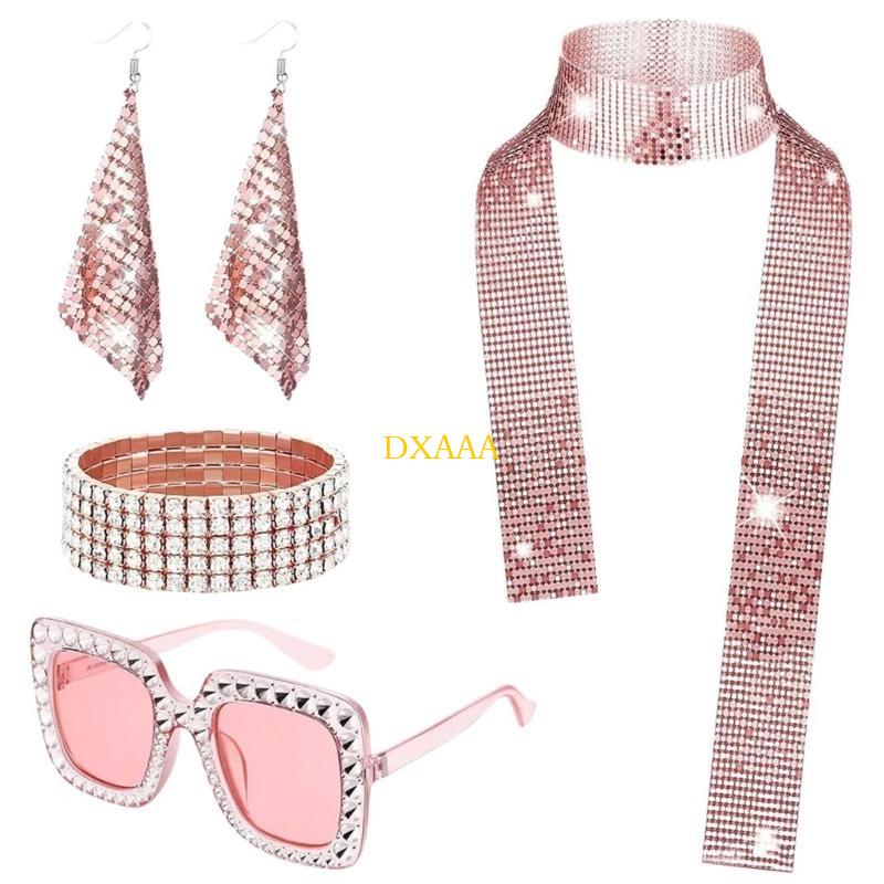 DXAA 70s Disco Fancy Dress Set - Women'S Accessories In The 70S recension och pris