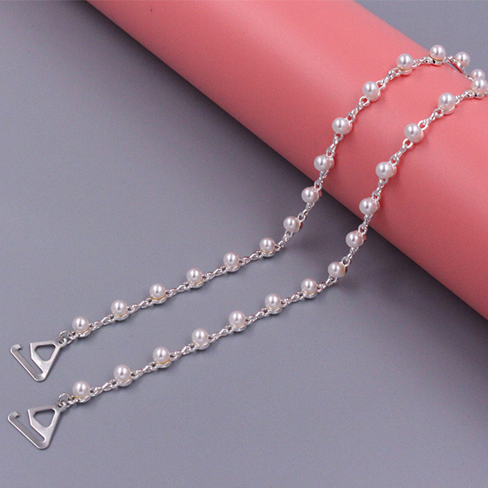 1Pair Pearl Bra Straps Rose Fl - Women Accessories Holder recension och pris