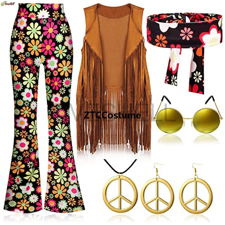 Hippie Costume Women 60s 70s P - Women'S Accessories In The 70S recension och pris