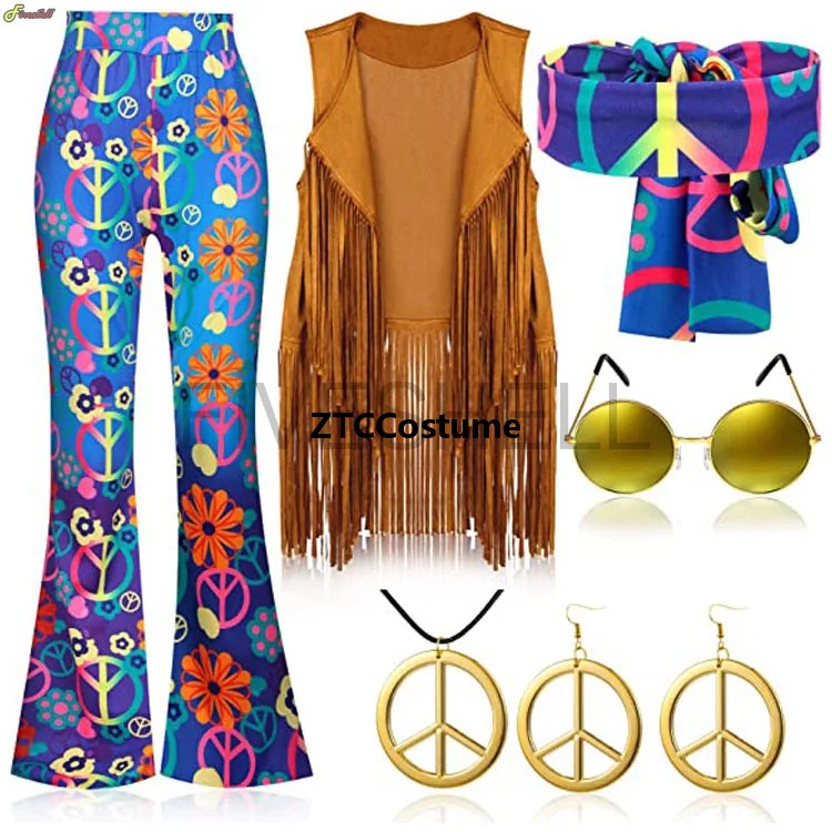 Hippie Costume Women 60s 70s P - Women'S Accessories In The 70S recension och pris