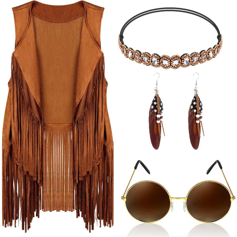 5 Pcs Hippie Costume Accessori - Women'S Accessories In The 70S recension och pris