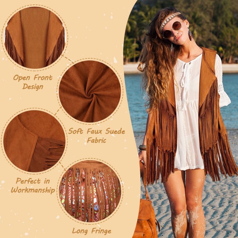 5 Pcs Hippie Costume Accessori - Women'S Accessories In The 70S recension och pris