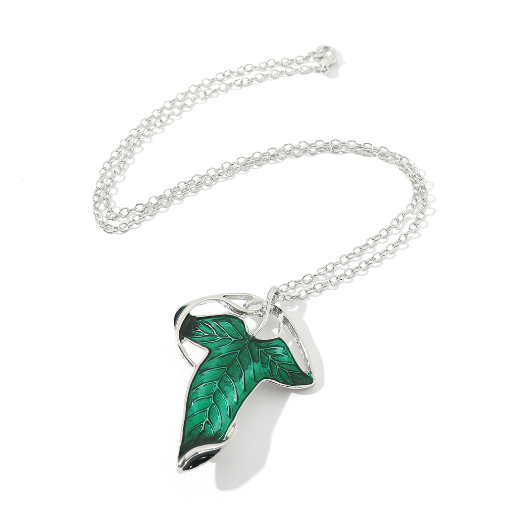 Vintage Green Leaf Pendant Nec - Women Accessories Trending recension och pris