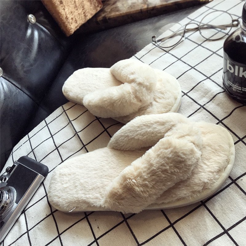 Cross Warm Fluffy Furry Slippe - Women'S Shoes And Accessories recension och pris