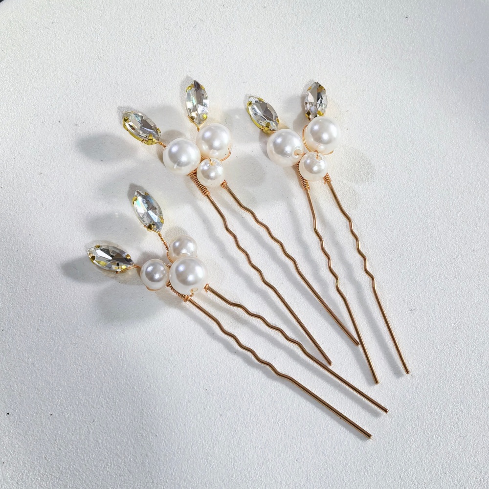 Pearl Crystal Hair Pins Comb S - Young Women'S Accessories recension och pris