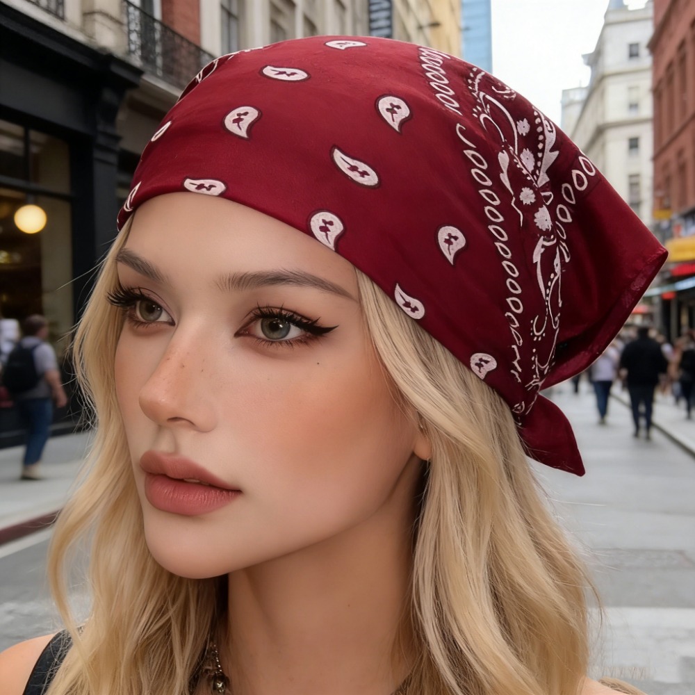 Retro Wine Red Square Bandana  - Women'S Accessories Go Outdoors recension och pris