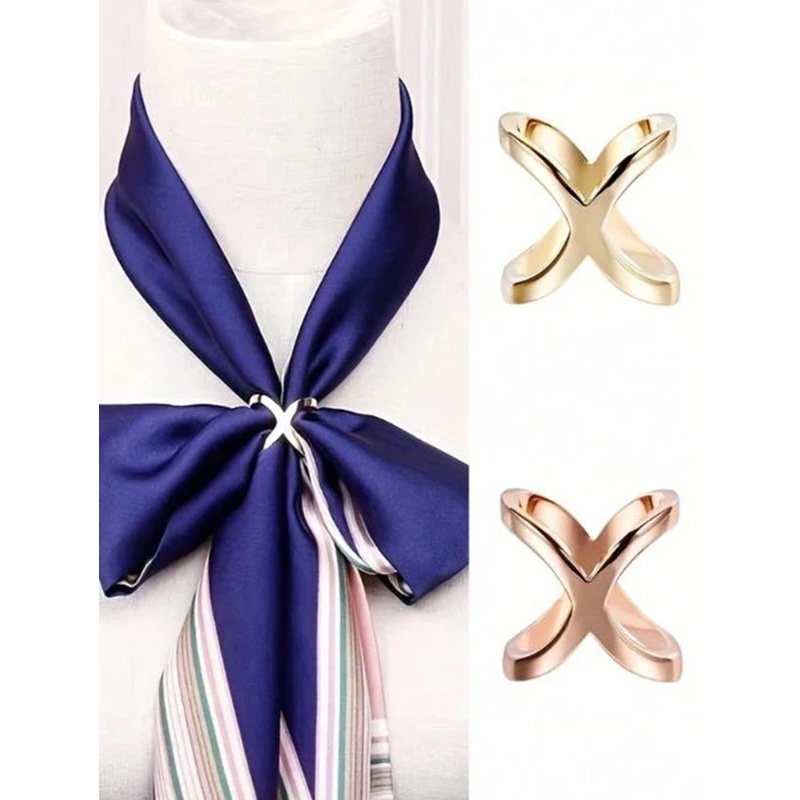 New Cross Scarf Clip X Shape M - Women Accessories Holder recension och pris