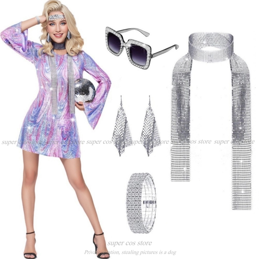 70s Disco Women Costume Outfit - Women'S Accessories In The 70S recension och pris