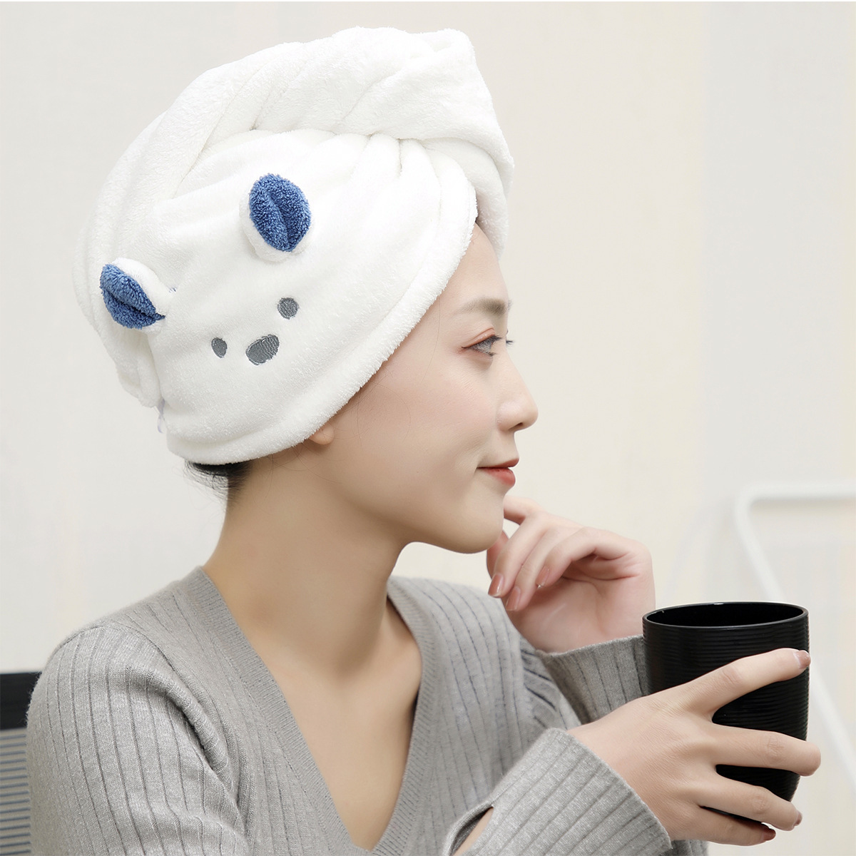 Hair Towel Cartoon Cute Absorb - Hair Band Elastic recension och pris
