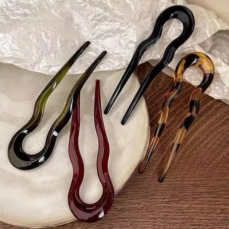 Elegant Acrylic U-shaped Hairp - Young Women'S Accessories recension och pris