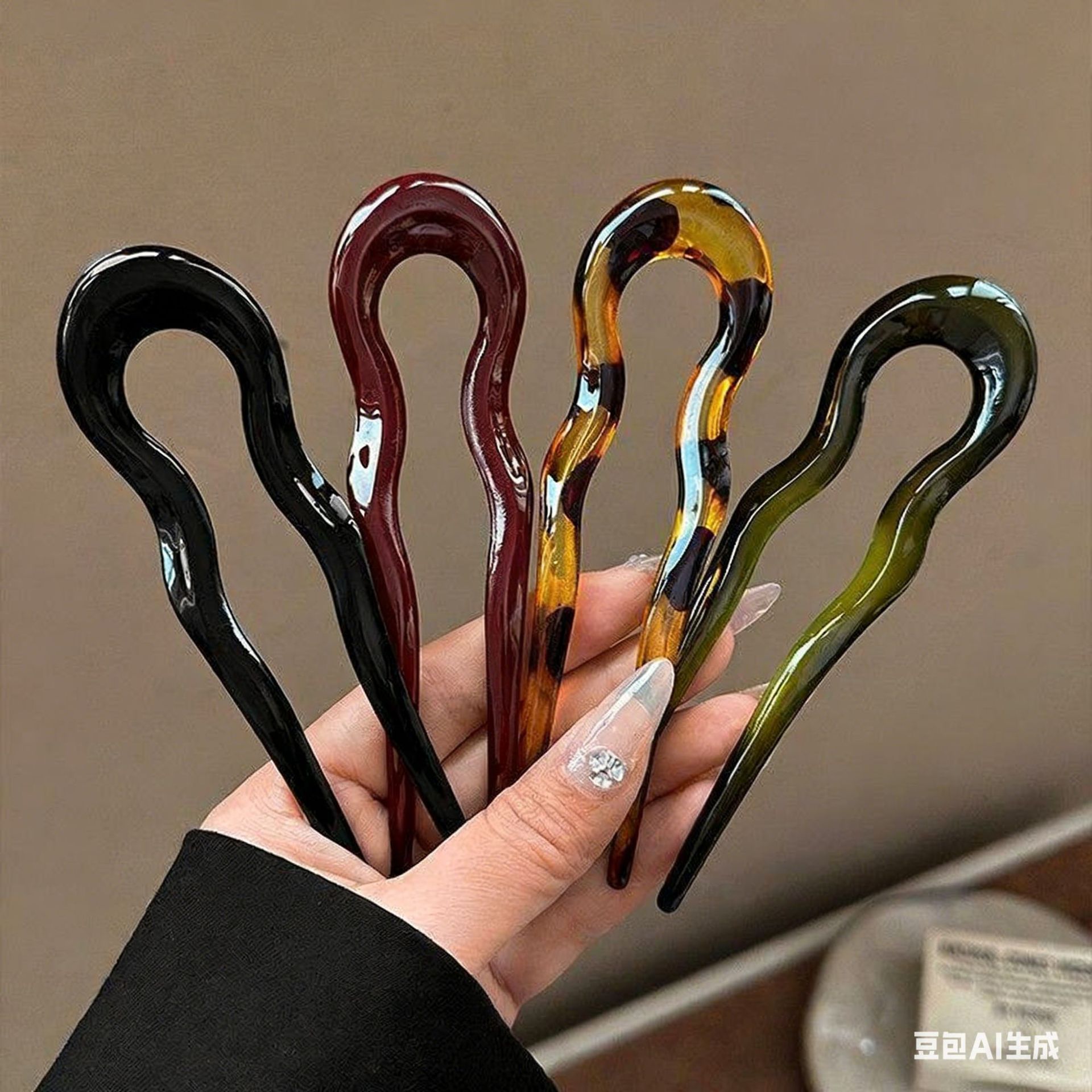 Elegant Acrylic U-shaped Hairp - Young Women'S Accessories recension och pris