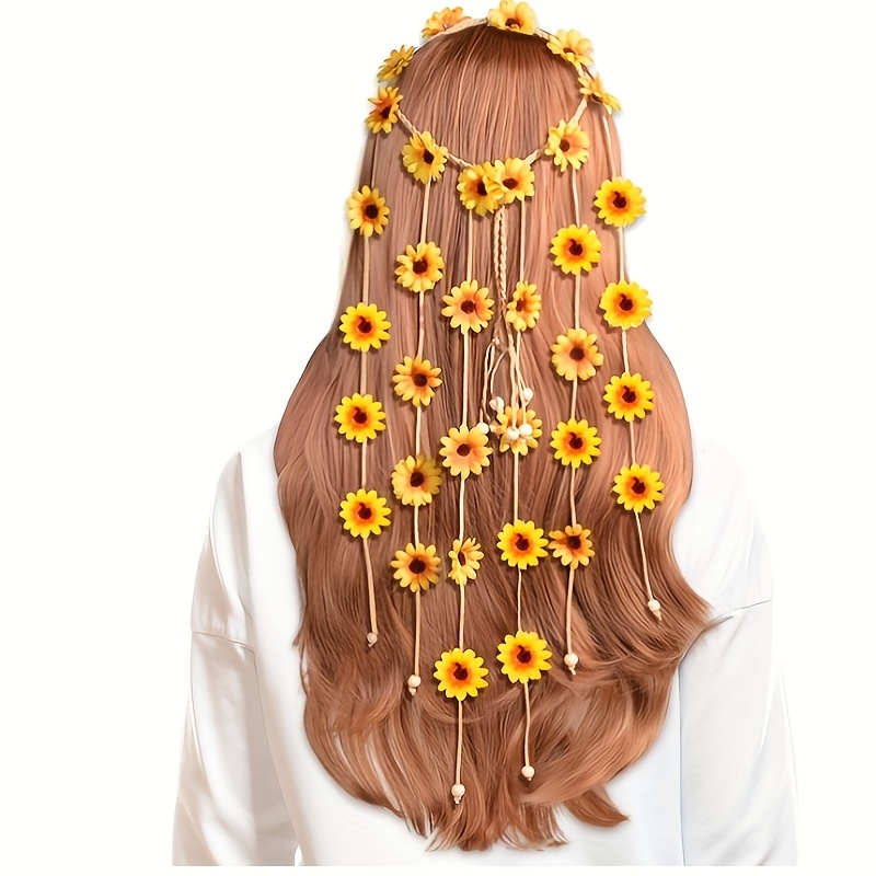 Flower hippie headband, flower - Women'S Accessories In The 70S recension och pris