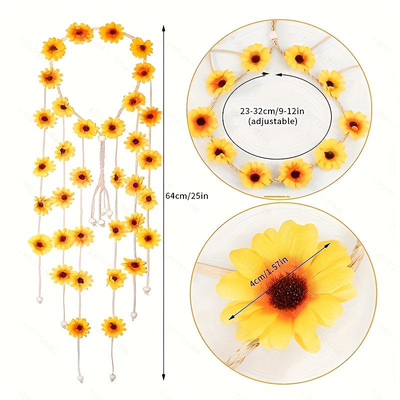 Flower hippie headband, flower - Women'S Accessories In The 70S recension och pris