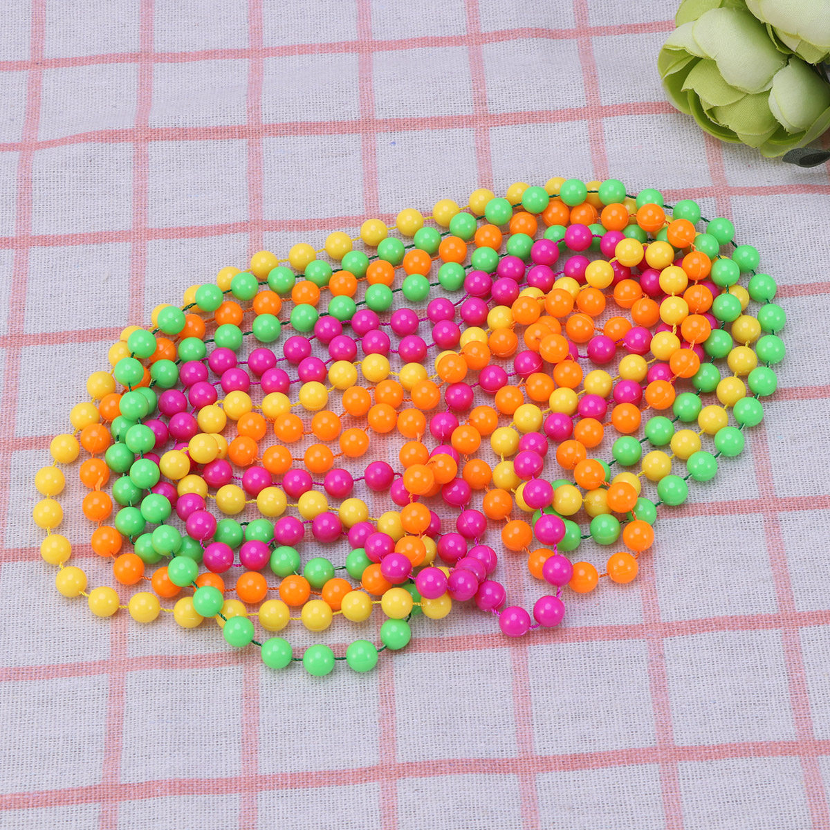 4Pcs Plastic Bead Necklace Wom - Women'S Accessories In The 70S recension och pris