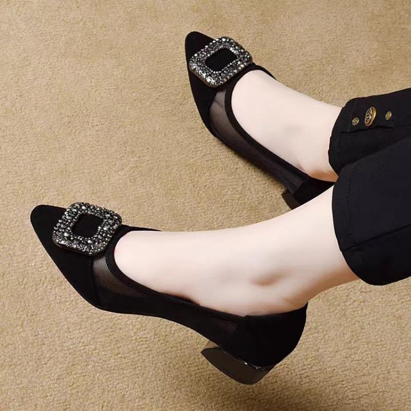 Elegant Pointed Toe Mesh Block - Women'S Shoes And Accessories recension och pris